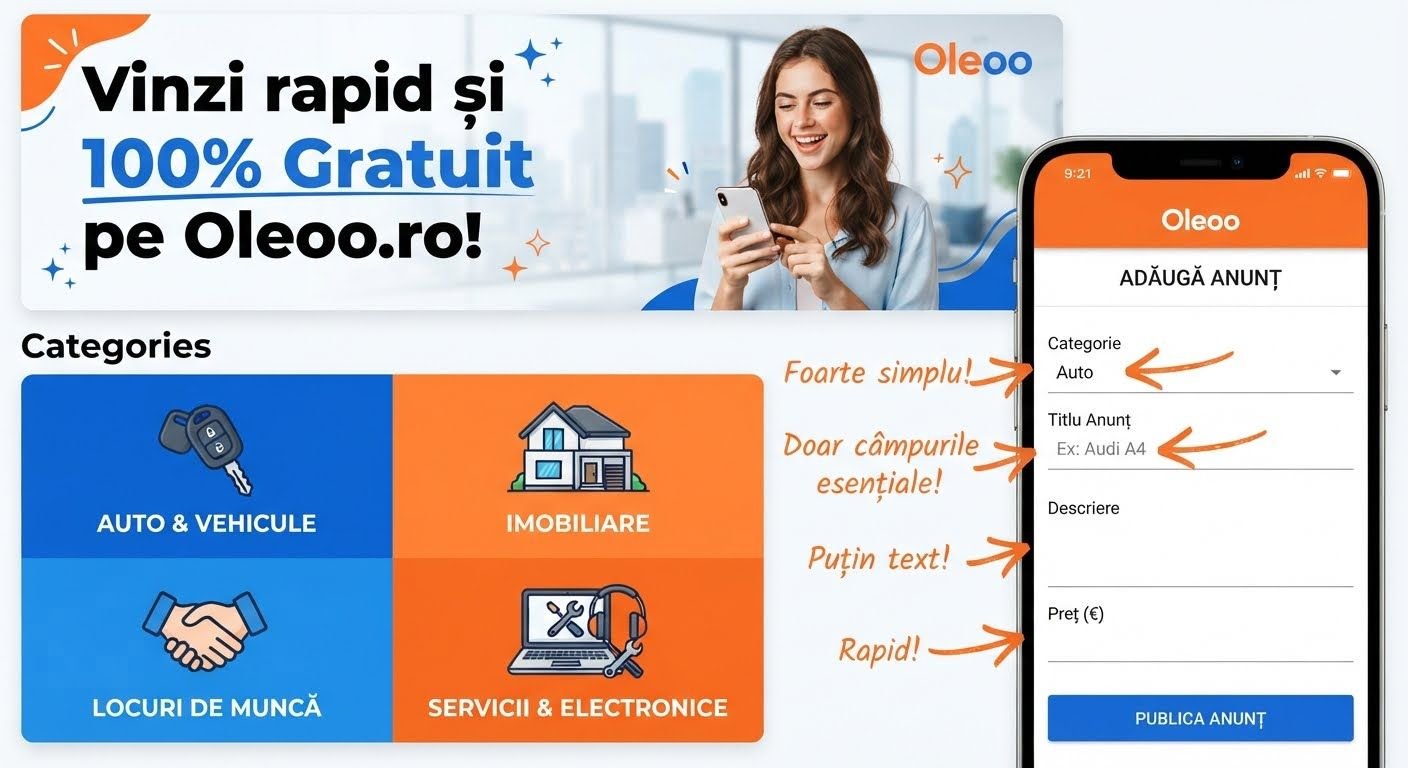 De ce să postezi pe Oleoo? Avantajul noului site de anunțuri online